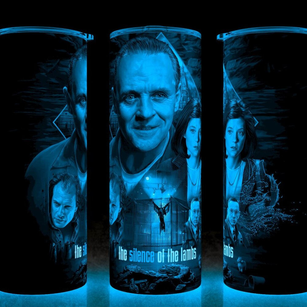 Glow in the Dark Silence of the Lambs Hannibal Lecter Cup Mug Tumbler 20oz